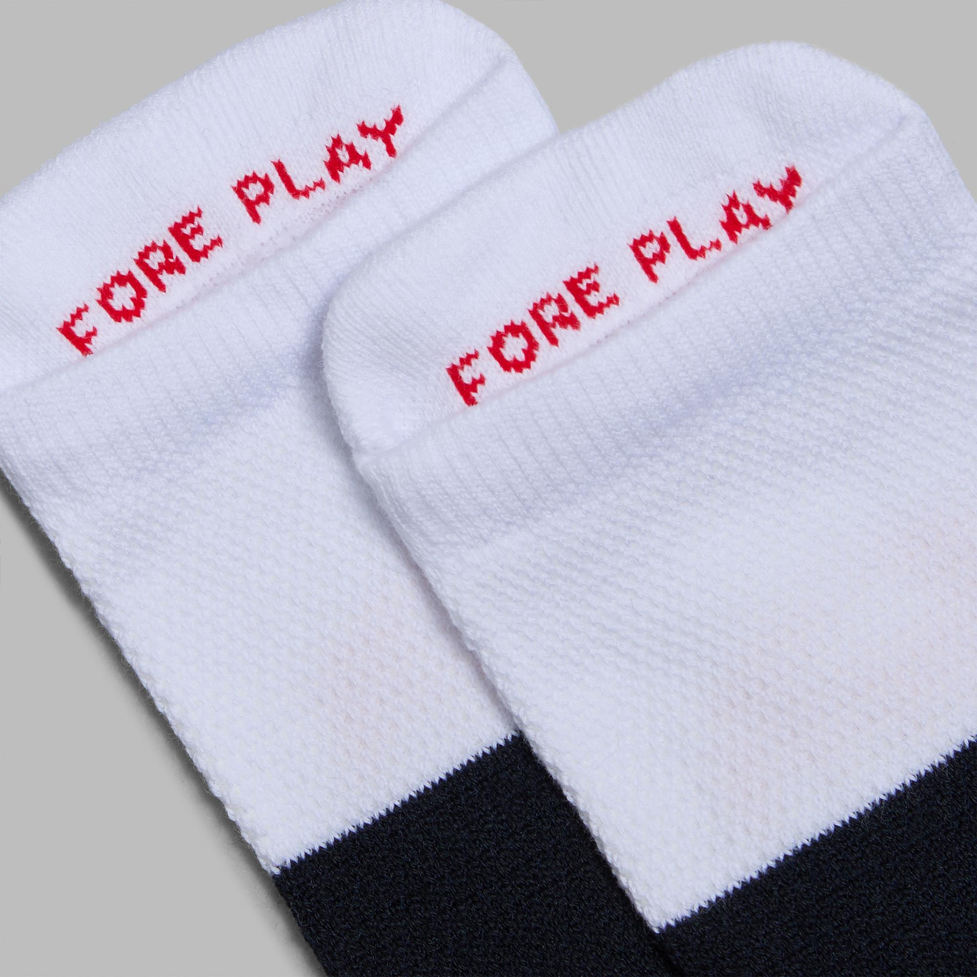 G/FORE Two Tone Fore Play Mens Ankle Socks Snow/Twilight